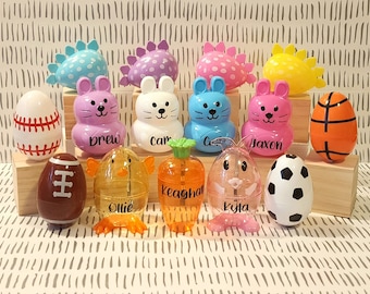 BUY 4 GET the 5th FREE Kids Easter Eggs| Kids Basket Stuffers| Personalized Easter Eggs Fillable Easter Eggs For Kids Easter Basket Stuffers