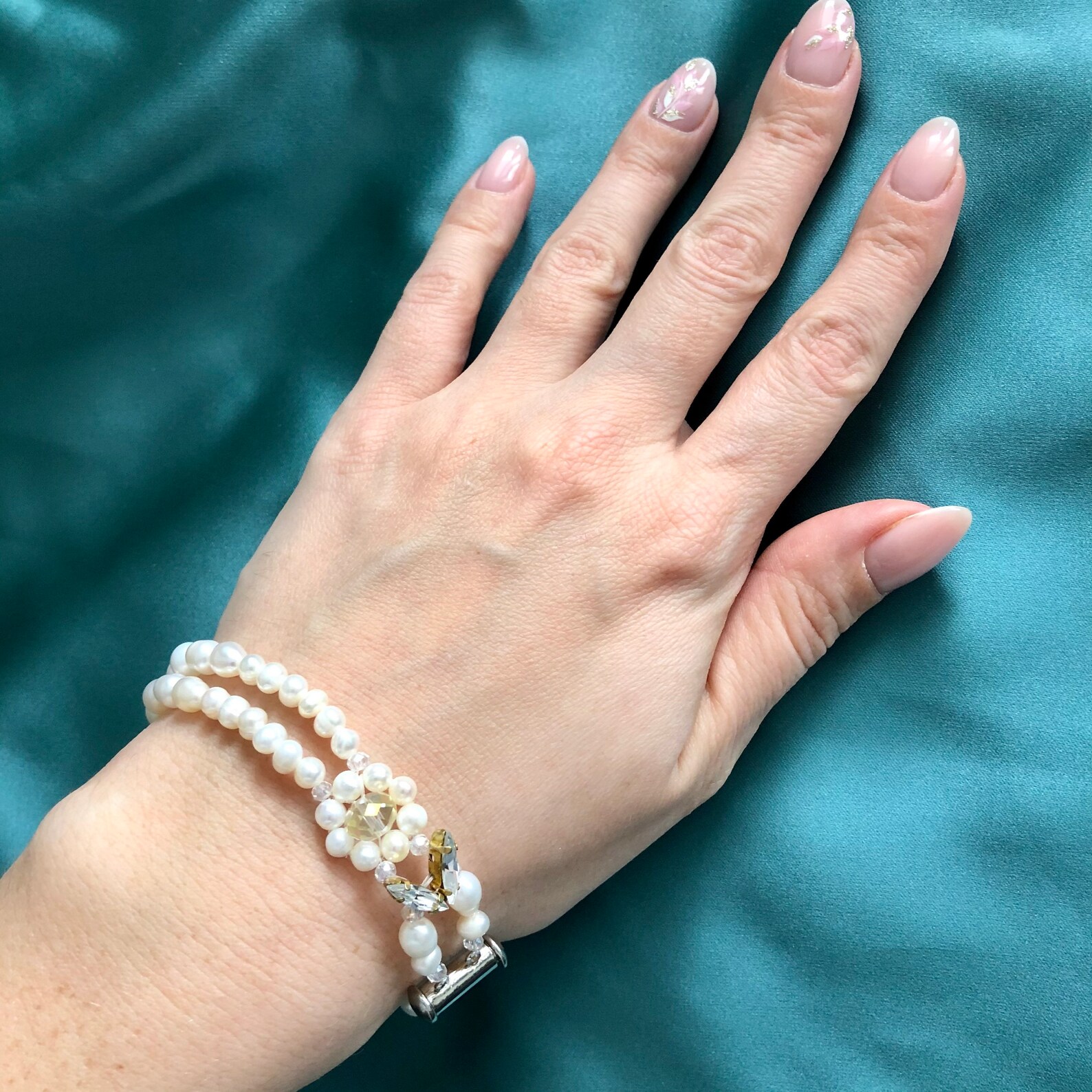 Simone Rocha Style Double Natural Pearl Bracelet Etsy