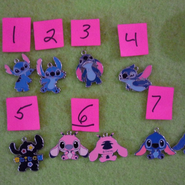 blue character charm lot 5 pc