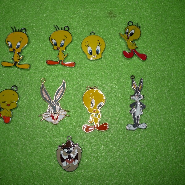 bird and friends charms 5 pc