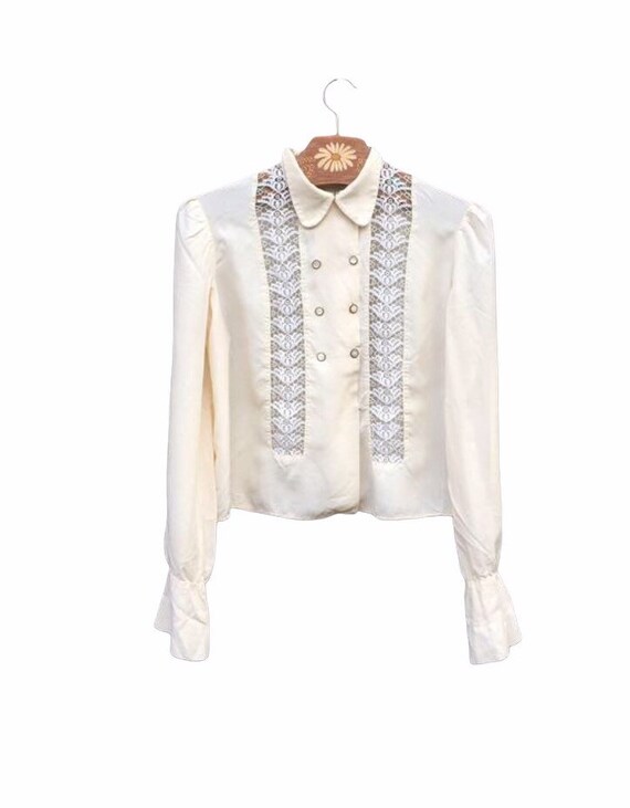 Antique French Victorian Silk Women's Blouse