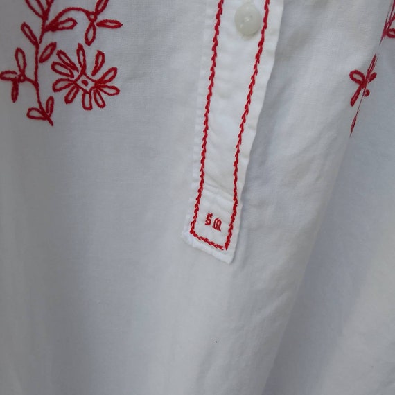 Genuine French Linen Smock Shirt  |  White with E… - image 4