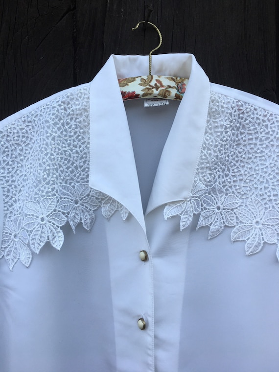 Vintage PRAIRIE BLOUSE White