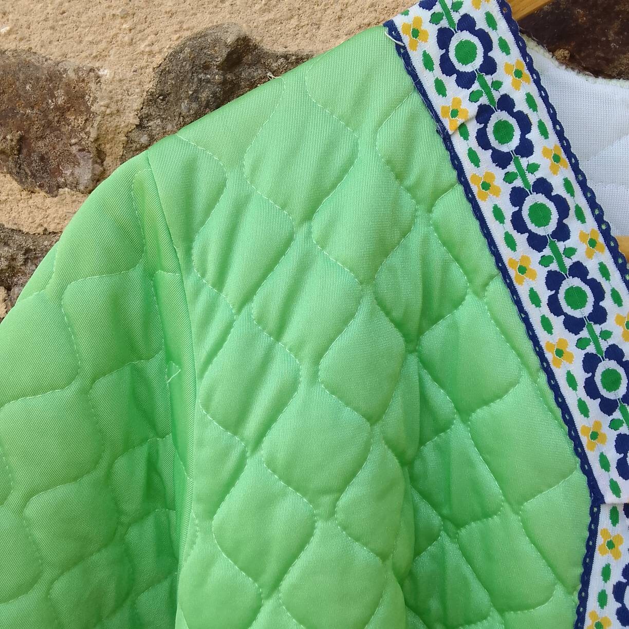 Vintage QUILTED DRESSING GOWN Women's Nightwear Made in Etsy