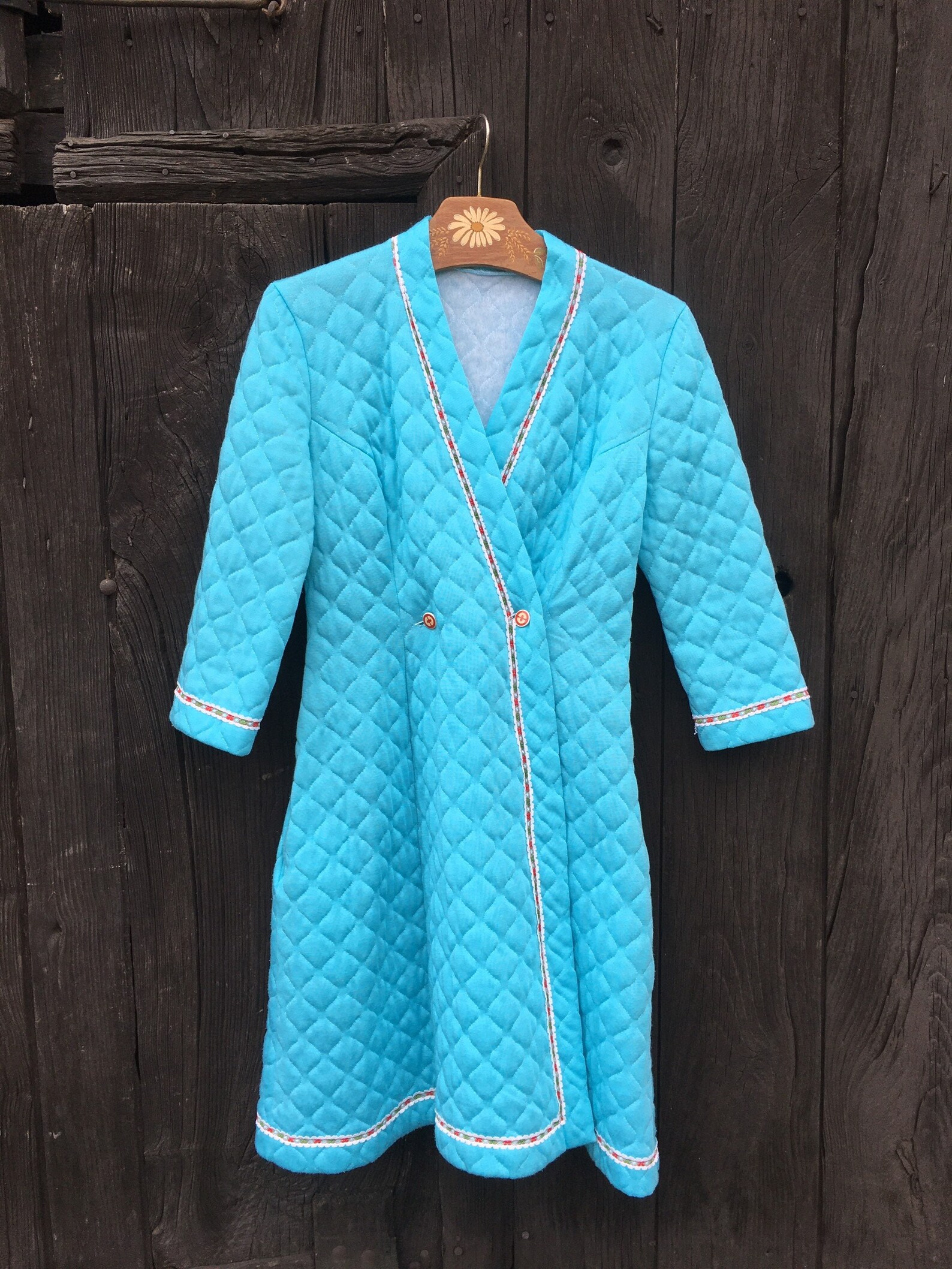 Vintage Quilted Dressing Gown Original Vintage Gift for Her Etsy