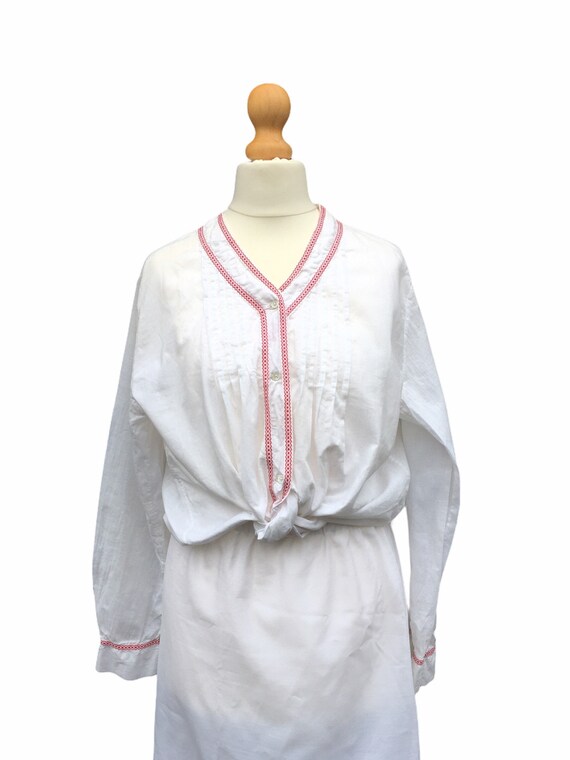 Antique French Cotton Women's Blouse