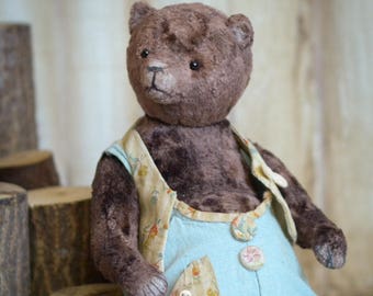 Plushik Artist Teddy Bear 9in OOAK