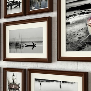 20 Pieces/set Solid Wood Picture Photo Frame Set White Brown Color Wall ...