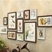 12 pieces/set solid wood picture frame set retro brown european frame wall hanging photo frame combination living room wall decoration