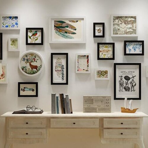 14 Pieces/set Solid Wood Picture Photo Frame Set White Black Etsy