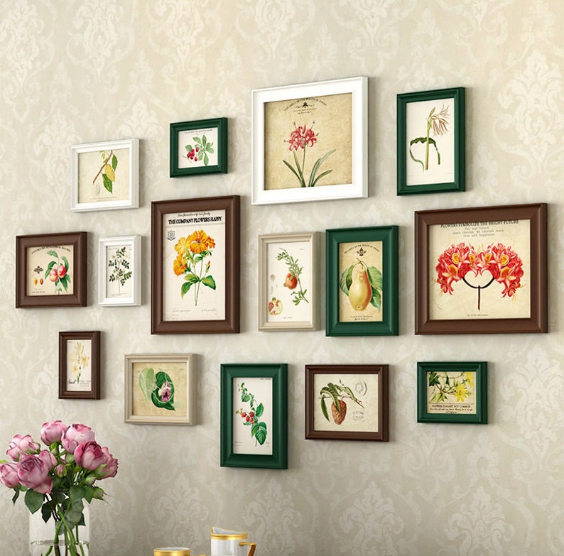 15 Pieces One Set Of Diffe Size Solid Wood Picture Photo Image 0