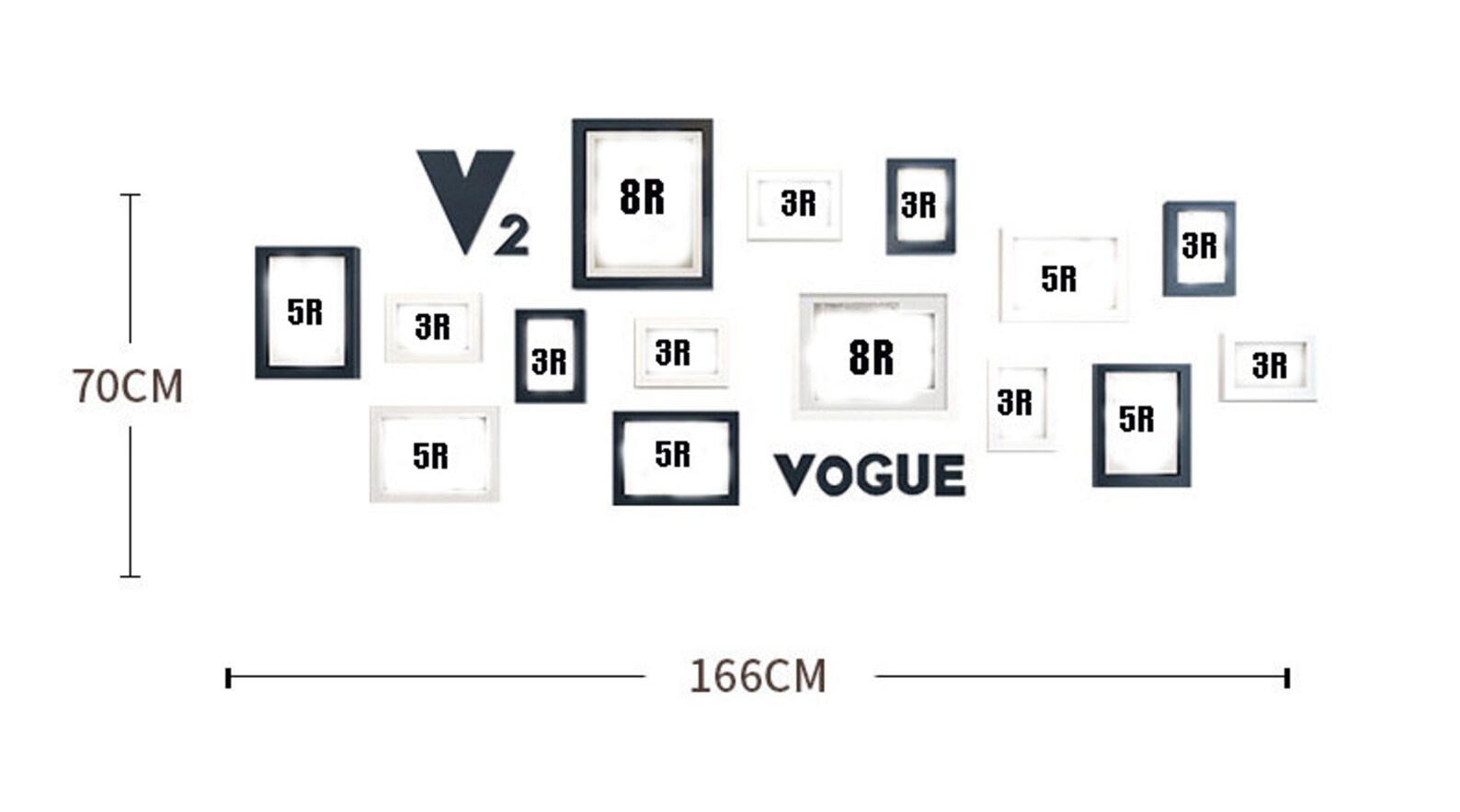 15 Pieces/set Solid Wood Picture Frame Black White Wall Etsy