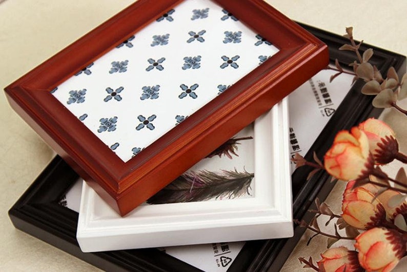 14 Pieces/set Solid Wood Picture Photo Frame Set White Black Etsy