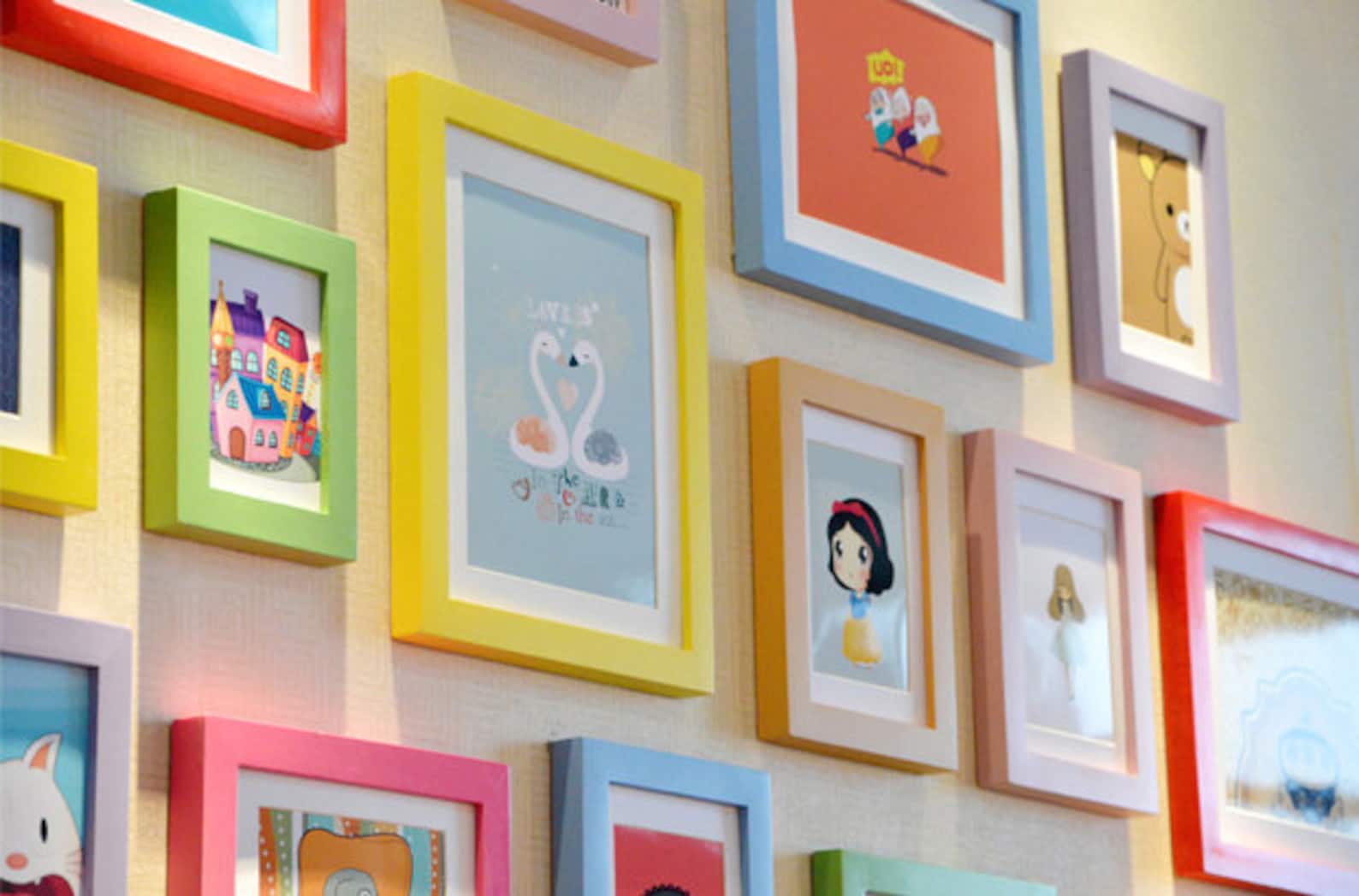 15 Pieces/set Solid Wood Picture Frame Set Colorful Frame Etsy