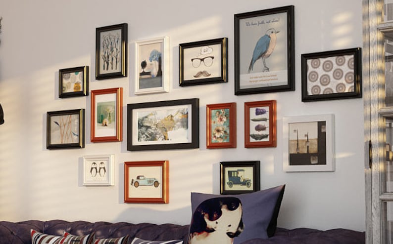 15 Pieces One Set Of Diffe Size Solid Wood Picture Photo Image 0