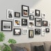 20 pieces/set wood picture frame set black white retro wall hanging photo frame combination living room wall decoration