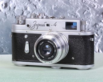 Zorki-4 Rangefinder Camera + Industar-50 f/3.5 Lens | USSR Vintage 35mm Film Camera Collectible