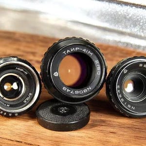 Vintage Soviet Lens Set for BMPCC – Mir-11M, Vega-7-1, Tair-41M | Kiev-16U Mount image 1