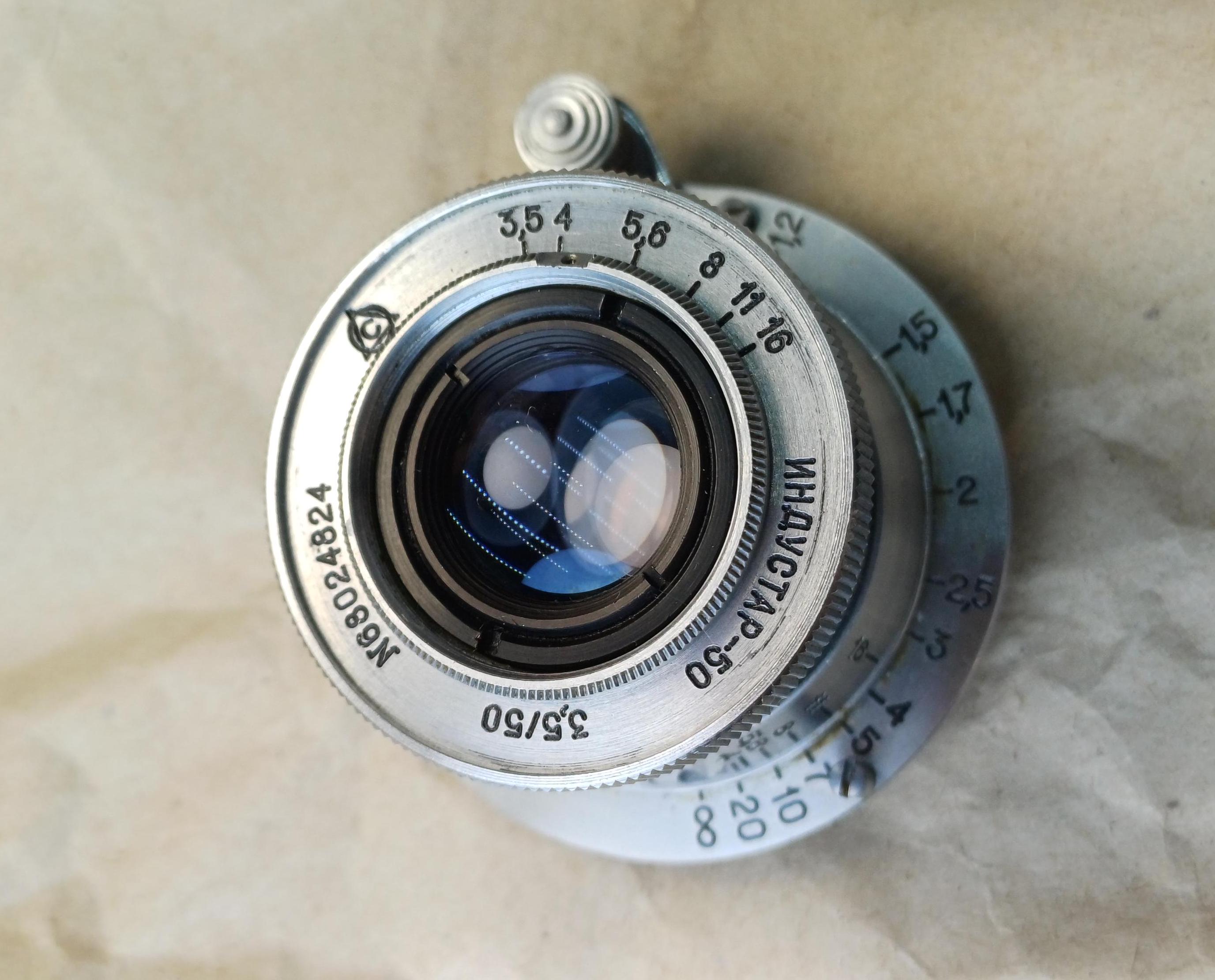 INDUSTAR 50 - 2 Soviet Lens (3.5/50 mm) Copy Tessar Mount