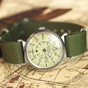 Vintage POBEDA Aviator 1950s – Rare Soviet Military Mechanical Men's Watch (USSR)