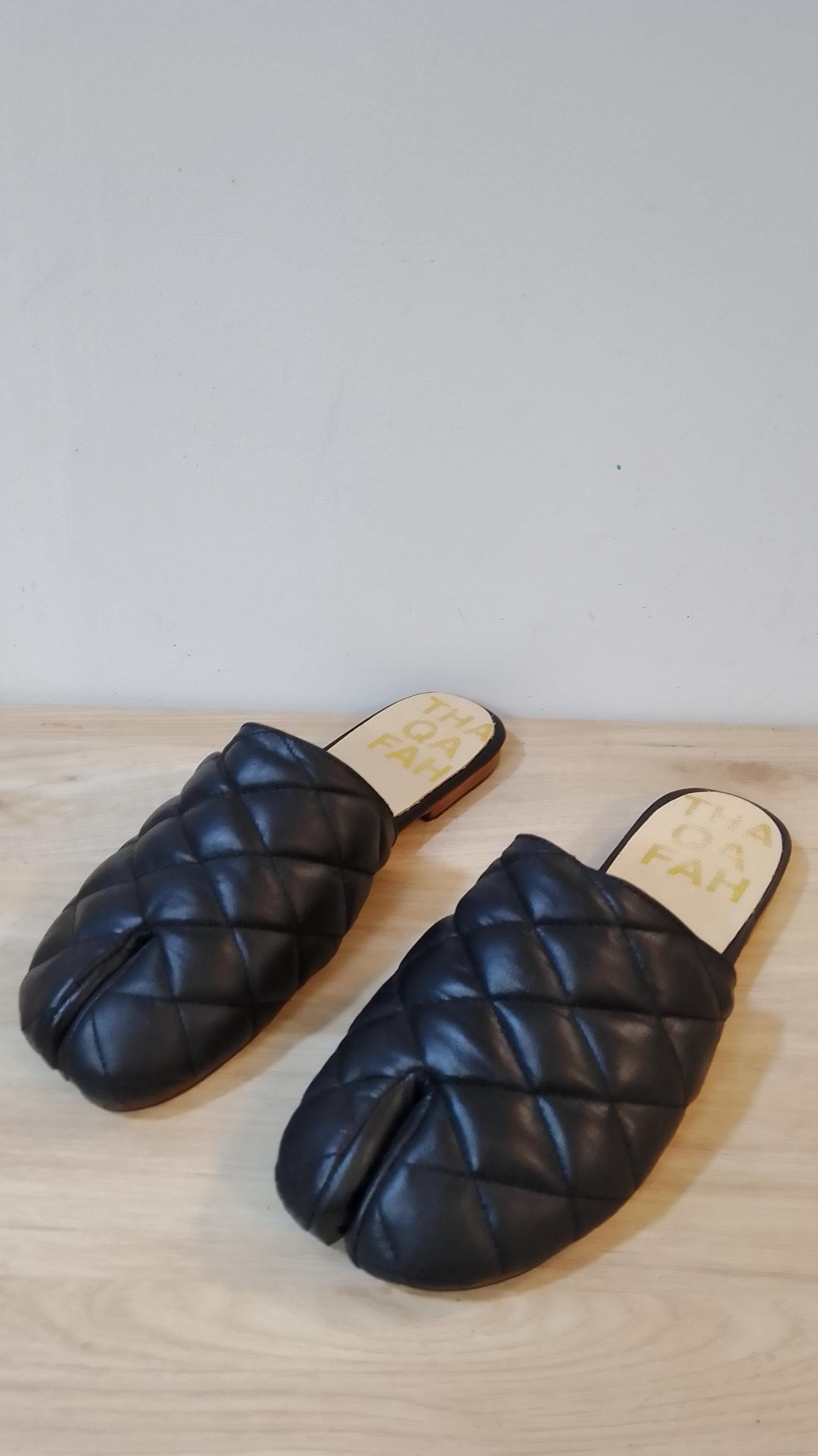 Tabi Mules, Quilted Tabi Mules, Ninja Shoes, Split Toe Mules