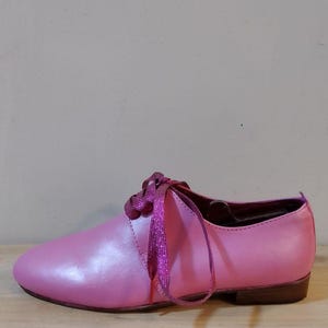 Moroccan Oxfords, Pink Brogues (pearl pink) -Thaqafah