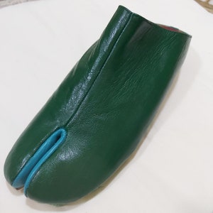 Tabi mules, Ninja shoes, split toe mules- (green multi) Pre Order