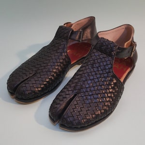 Black Tabi Shoes, Woven Tabi Shoes- Pre Order