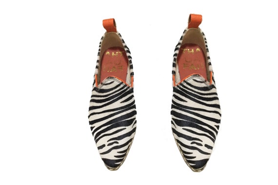 Pointed Toe Flats Zebrah Calf Hair Shoes - Etsy Pointed Toe Flats Zebrah Calf Hair Shoes - Etsy