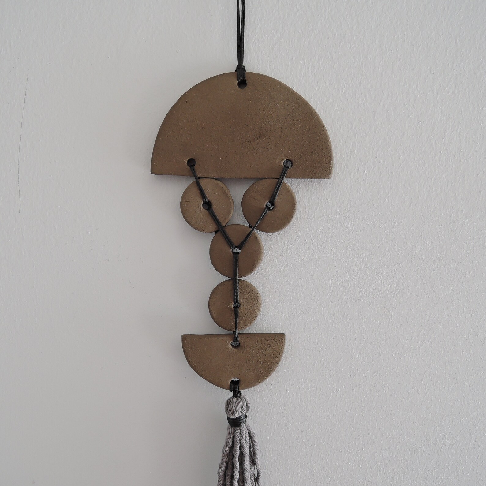 Handmade Ceramic Wall Hangings With String Tassels Etsy UK