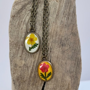 Mini Flower Pendant Necklace, Girls Necklace, Floral Gift