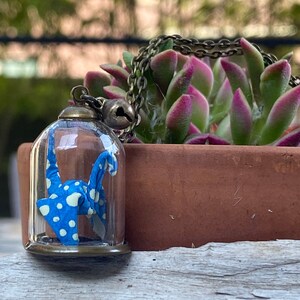 Gioielli giapponesi, collana con carta di riso, collana blu