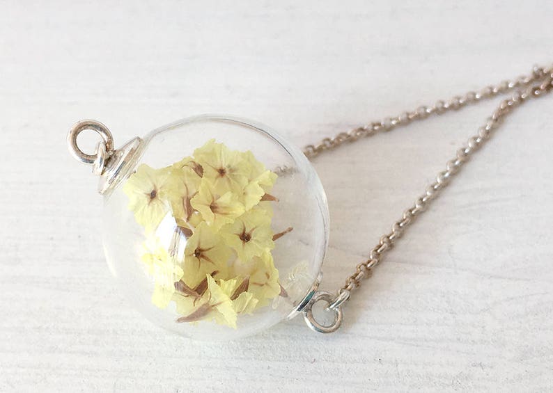 Girls yellow flower necklace long necklace image 1