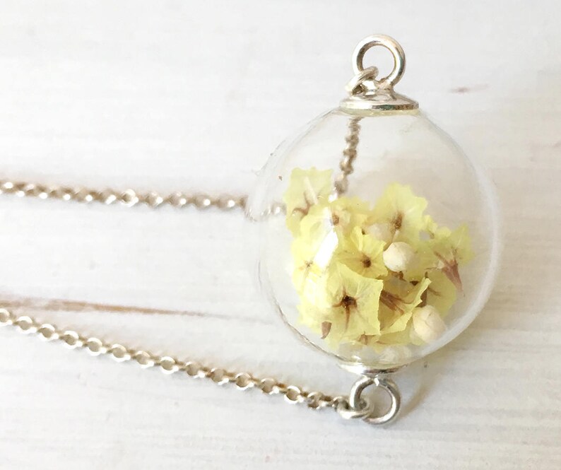 Girls yellow flower necklace long necklace image 2