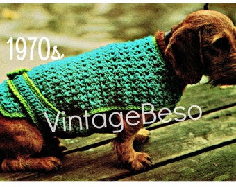 EASY Dog Sweater Crochet Pattern Dog 