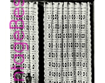 Vintage Crochet Curtain Pattern • 1960s Bohemian Decor (PDF Pattern)