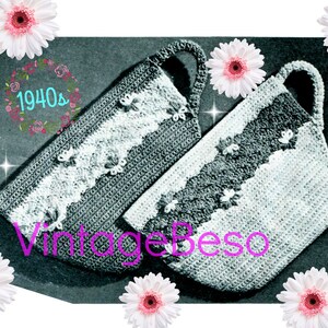 Coffee or Tea Potholder Crochet Pattern • Coffee Break • Tea Cups Tea Time • Vintage Rosie the Riveter era 1940s • Watermarked PDF Only