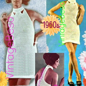 Sexy Dress Crochet PATTERN Vintage Racerback Mini Dress With - Etsy