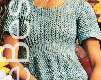 Vintage 1970s Glitter Dress Knitting Pattern (PDF)