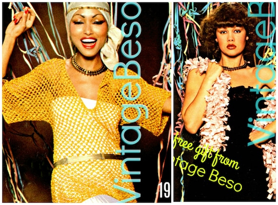 Gold Filet Mesh Tunic Crochet Pattern • 1970s Vintage Top • FREE Pattern • Boa sexy top glitter free gift POPULAR • Watermarked PDF Only