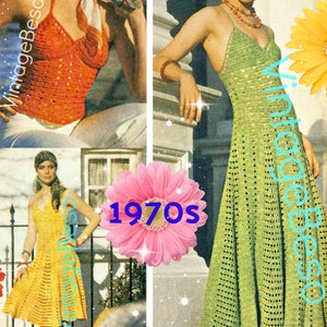 SEWING PATTERN Womens Clothes 70s Peasant Top Maxi Dress Sundress Plus Size  8258