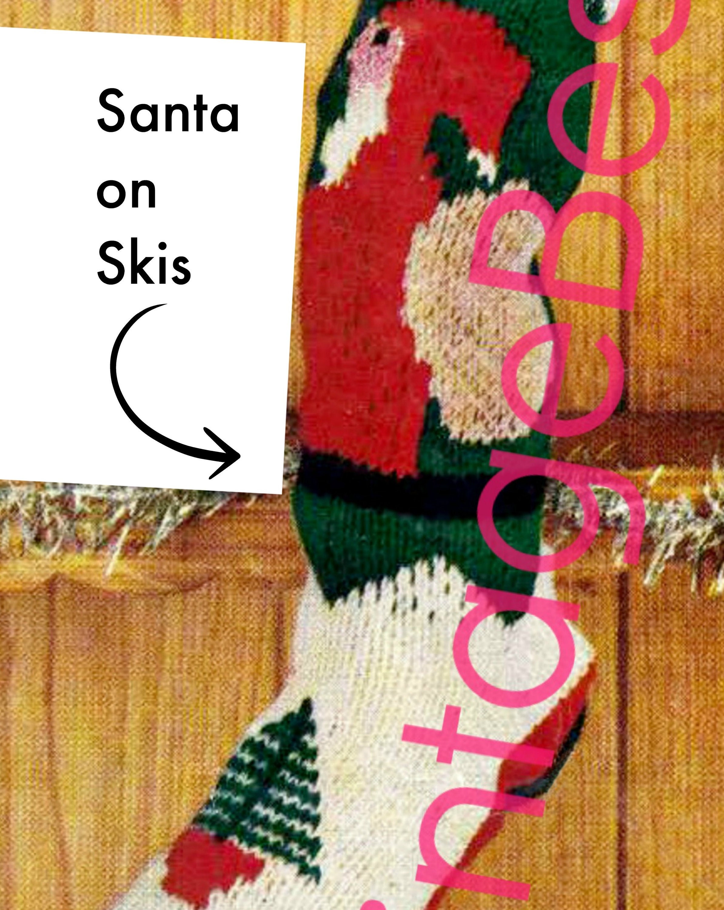Design Works ~ Skiing Santa Christmas Stocking - CrossStitchWorld