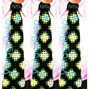 Mönster för virkad diamantformad slips från 1970-talet • Vintage Retro slips (PDF-mönster)