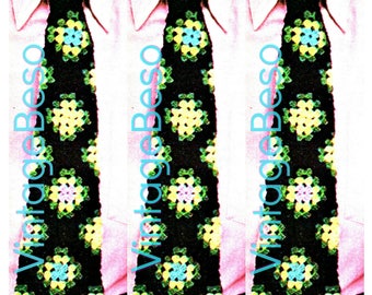 1970s Diamond Crochet Necktie Pattern • Vintage Retro Tie (PDF Pattern)