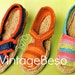 Espadrilles Crochet Pattern • Retro 1970s Shoes Crochet Pattern • Slippers Vintage Crochet Pattern • Watermarked PDF Only 