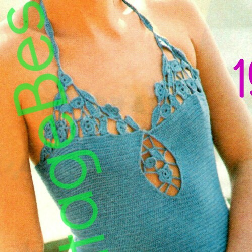 DIGITAL PATTERN Pdf Pattern Bathing Suit KNITTING Pattern Etsy