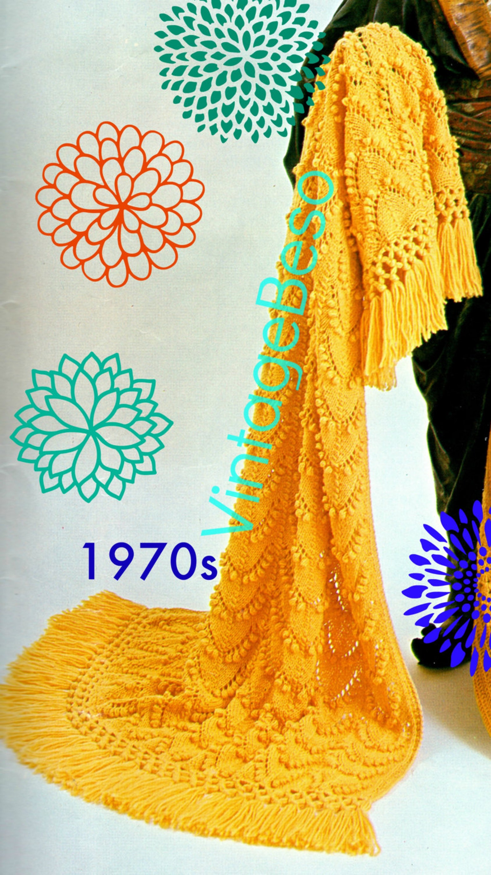Afghan KNITTING Pattern Vintage 1970s Allegro Knitting Etsy