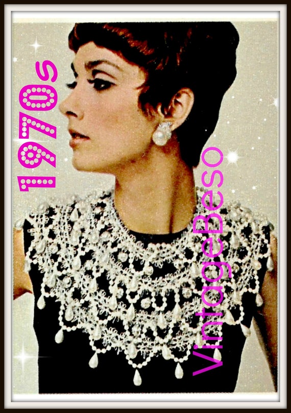 JEWELRY MAKING 2 Guides • 1st an Emerald Bib + 2nd a Pearl Collar • 1970s High Fashion makes you Stand Out even Today • Watermarked PDF Only