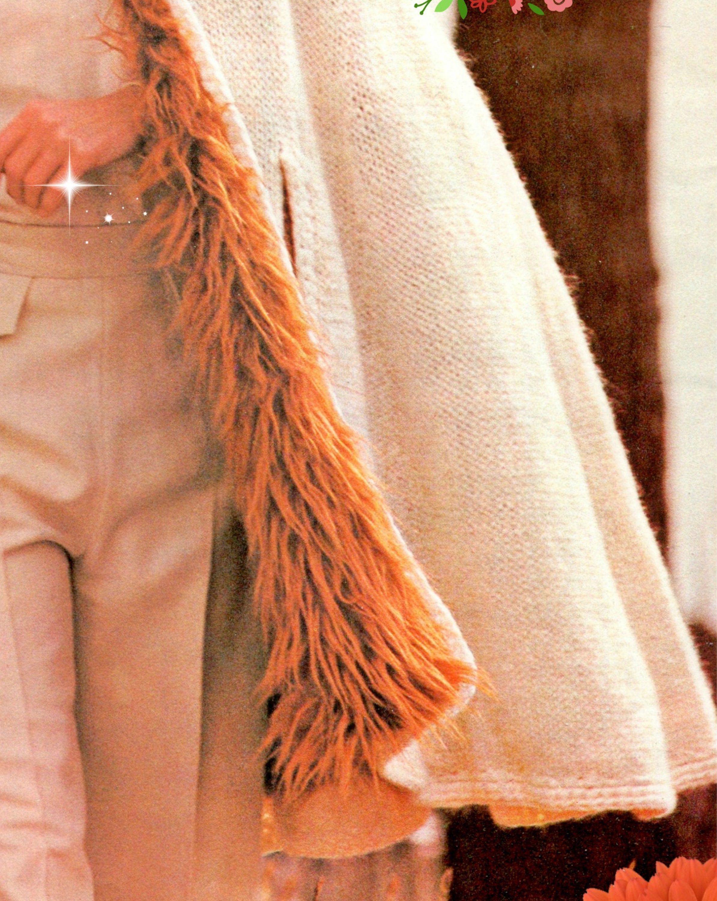 Hooded Cape KNITTING Pattern • Big FAKE Fur Hooded Cape Knitting