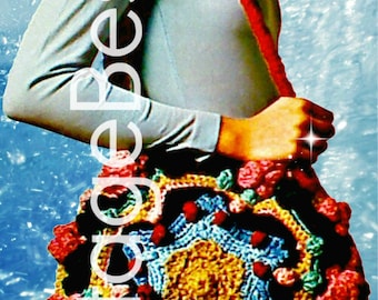 Vintage RARE 1970s Boho Bag Crochet PATTERN •  Hard to Find • Watermarked PDF Only